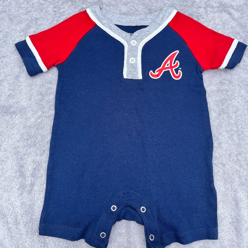 Atlanta Braves baseball romper one piece